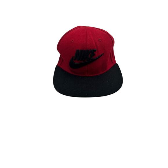 Nike Swoosh Snapback Hat Maroon Black L-7 Adjustable Cap Vintage Style * - Picture 1 of 8